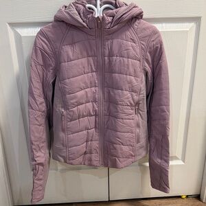 Lululemon Athletica Mauve Quilted Hooded Jacket